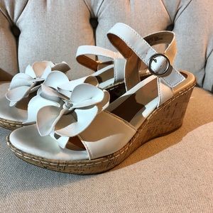 White Wedge Sandals